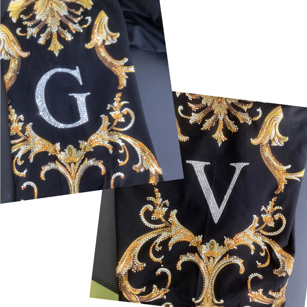 Avenue George V Paris Rhinestone Tee Black 3XL - Picture 7 of 11